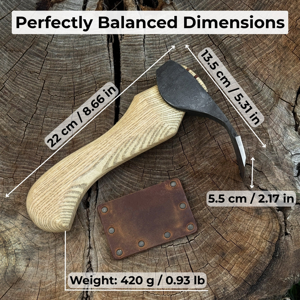 Small Adze with Straight (Flat) Blade, 5.5 cm (2.2 in)