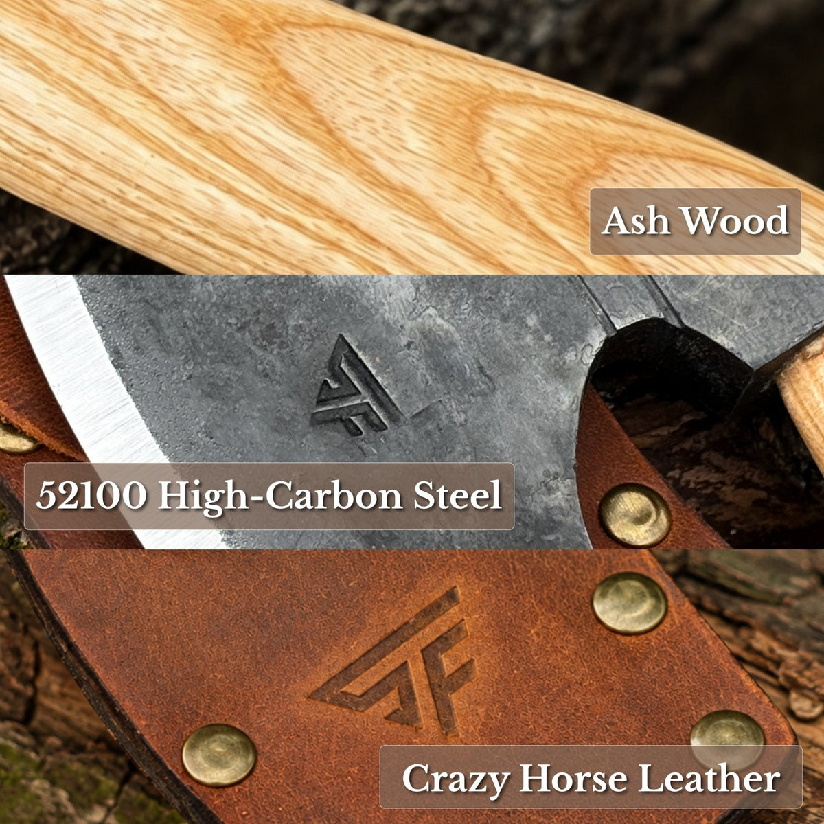 Small Sharky Forged Steel carving axe weighing 0.65 kg with a sharp blade, ideal for detailed woodworking and carving projects.