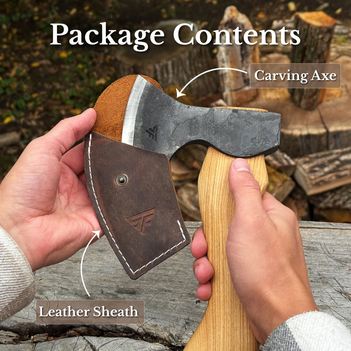 Small Carving Axe with Belt Loop, 0.47 kg (1 lb)