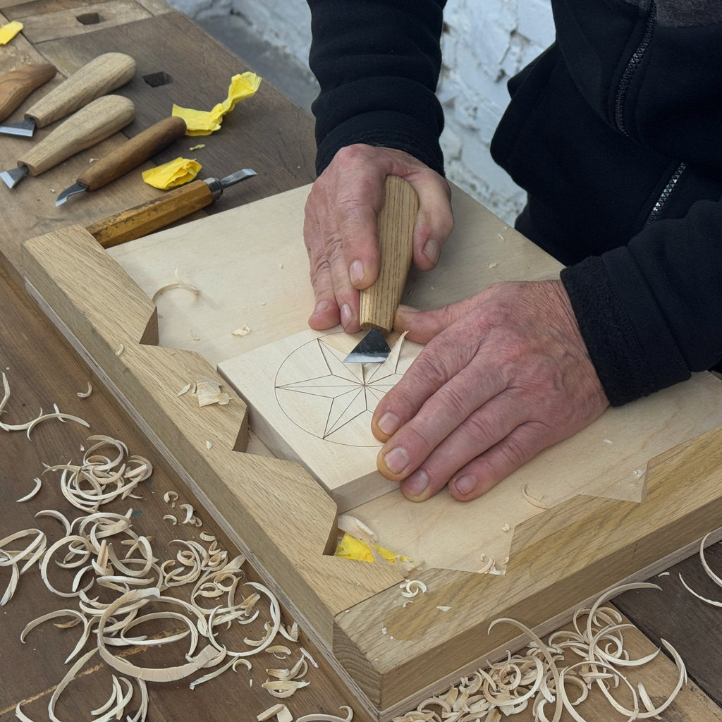Small Linden Wood Carving Board with Pre-Drawn Pattern - Woodworking Board | Relic & Reel