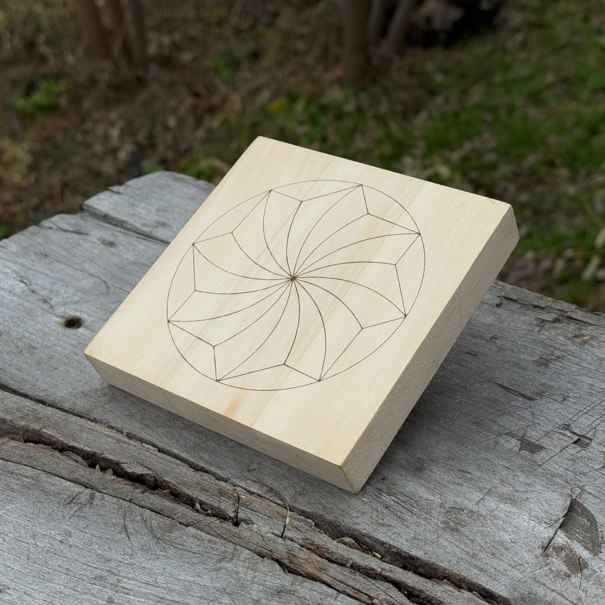 Small Linden Wood Carving Board with Pre-Drawn Pattern - Wood Carving Block | Relic & Reel