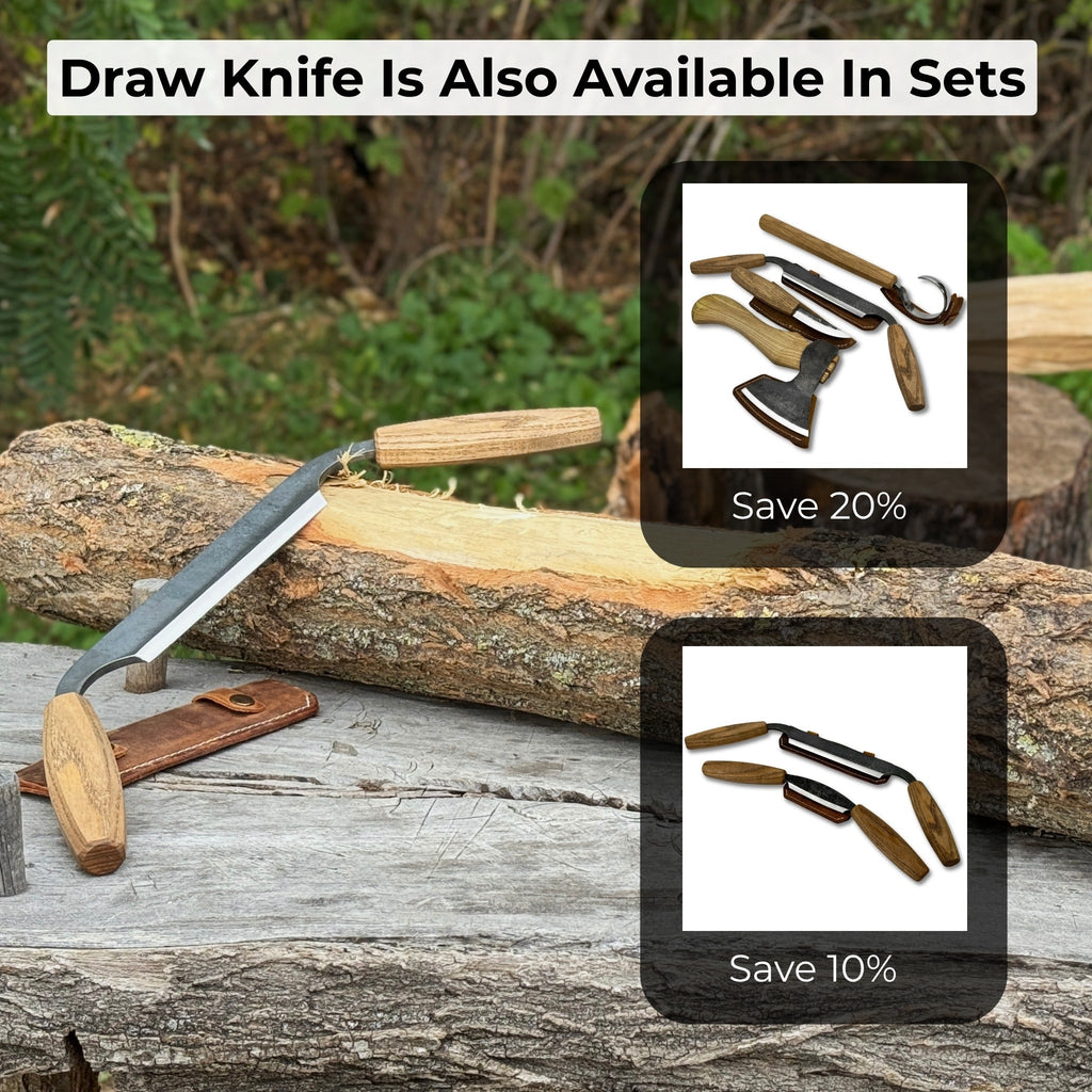 Small Straight Drawknife, 14.5 cm (5.7 inches) Cutting Edge