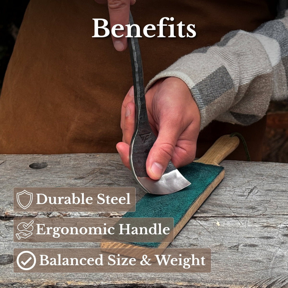 Spoon (Short) Bent Gouge, 50 - 70 mm (2 - 2.8 inches)