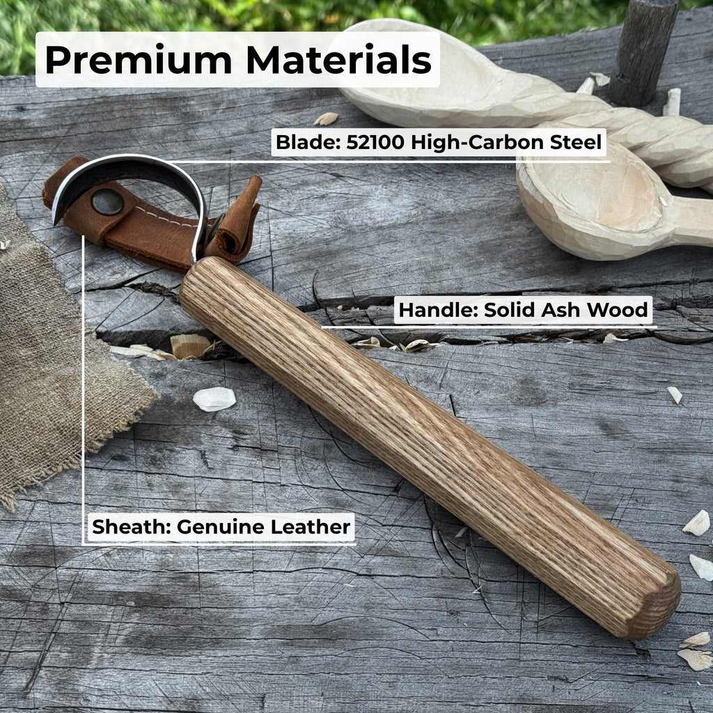 Spoon Carving Hook Knife – Large Radius Curve 5.5 cm (2.17 inches)