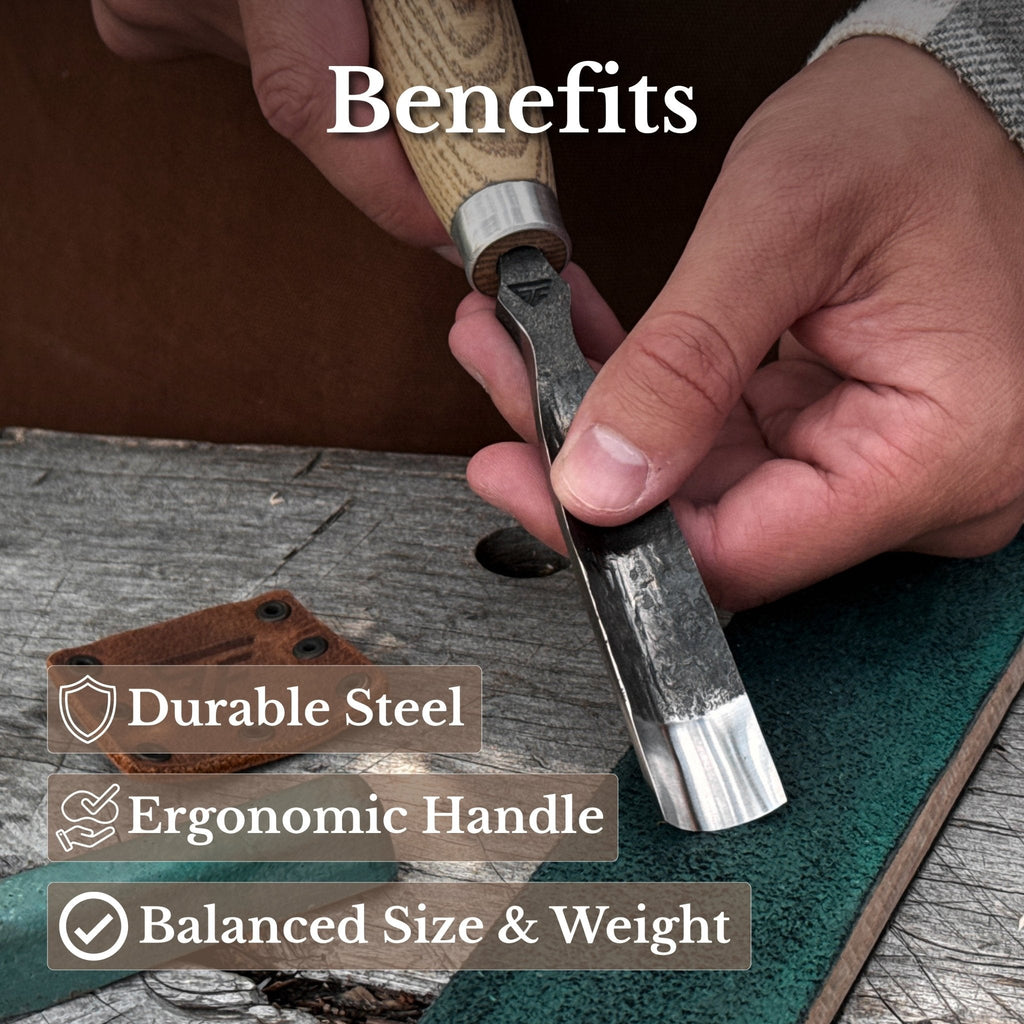 Straight Gouge (Rounded Chisel), 10 - 45 mm (0.4 - 1.8 inches)