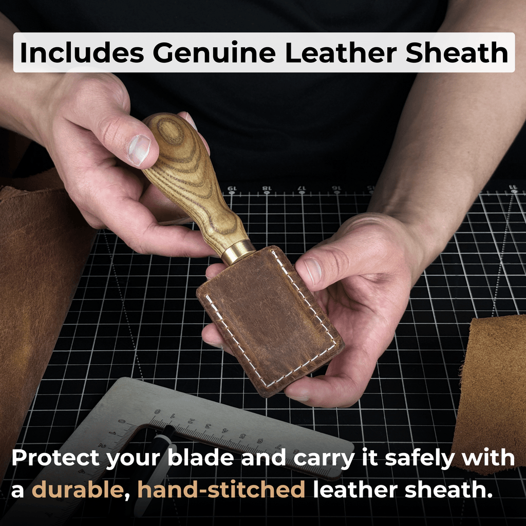Straight Leather Skiving Knife, 3 cm (1.18 inches)