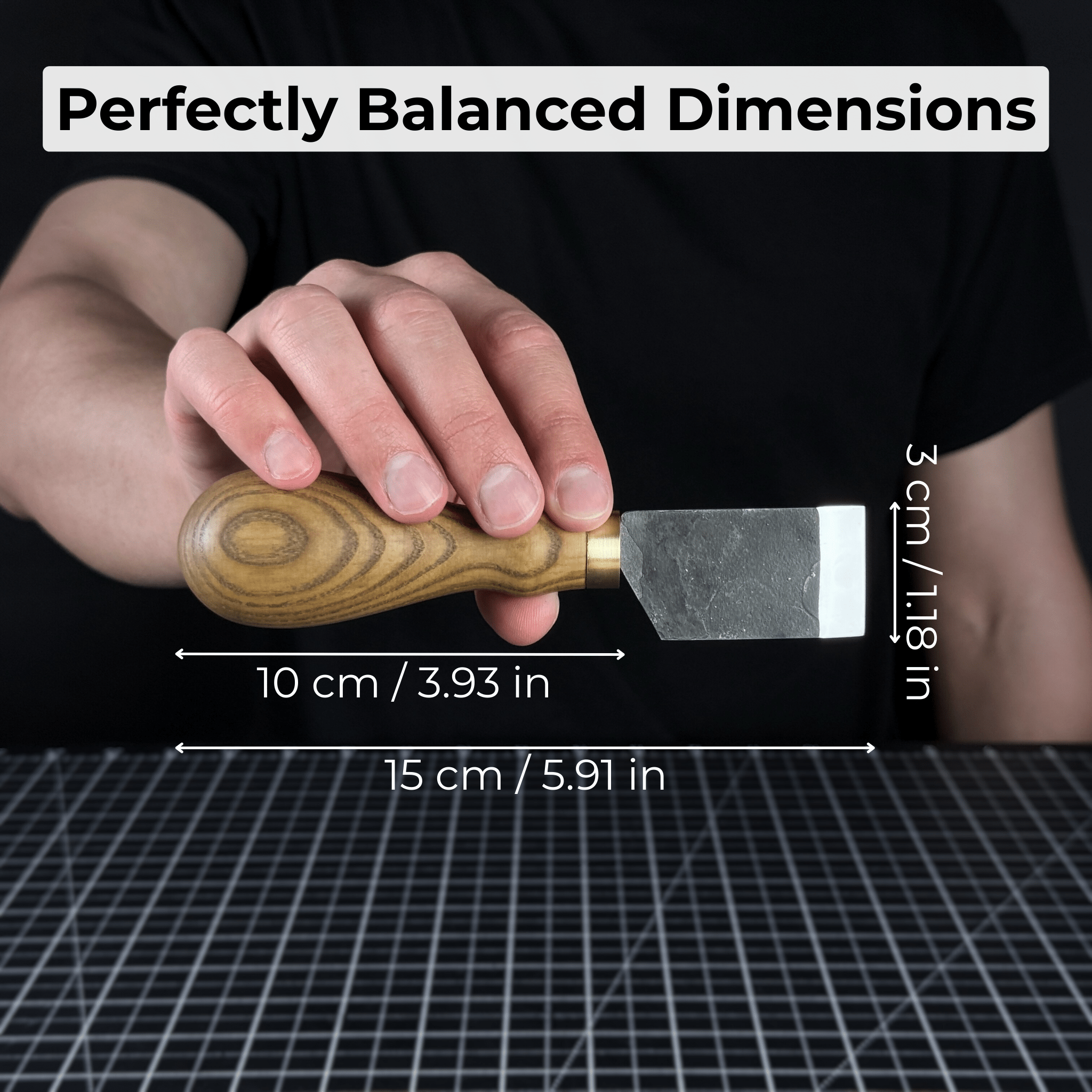 Straight Leather Skiving Knife, 3 cm (1.18 inches)
