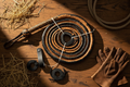 Genuine Cowhide Bullwhips for Sale – Tan & Black Leather Bull Whip