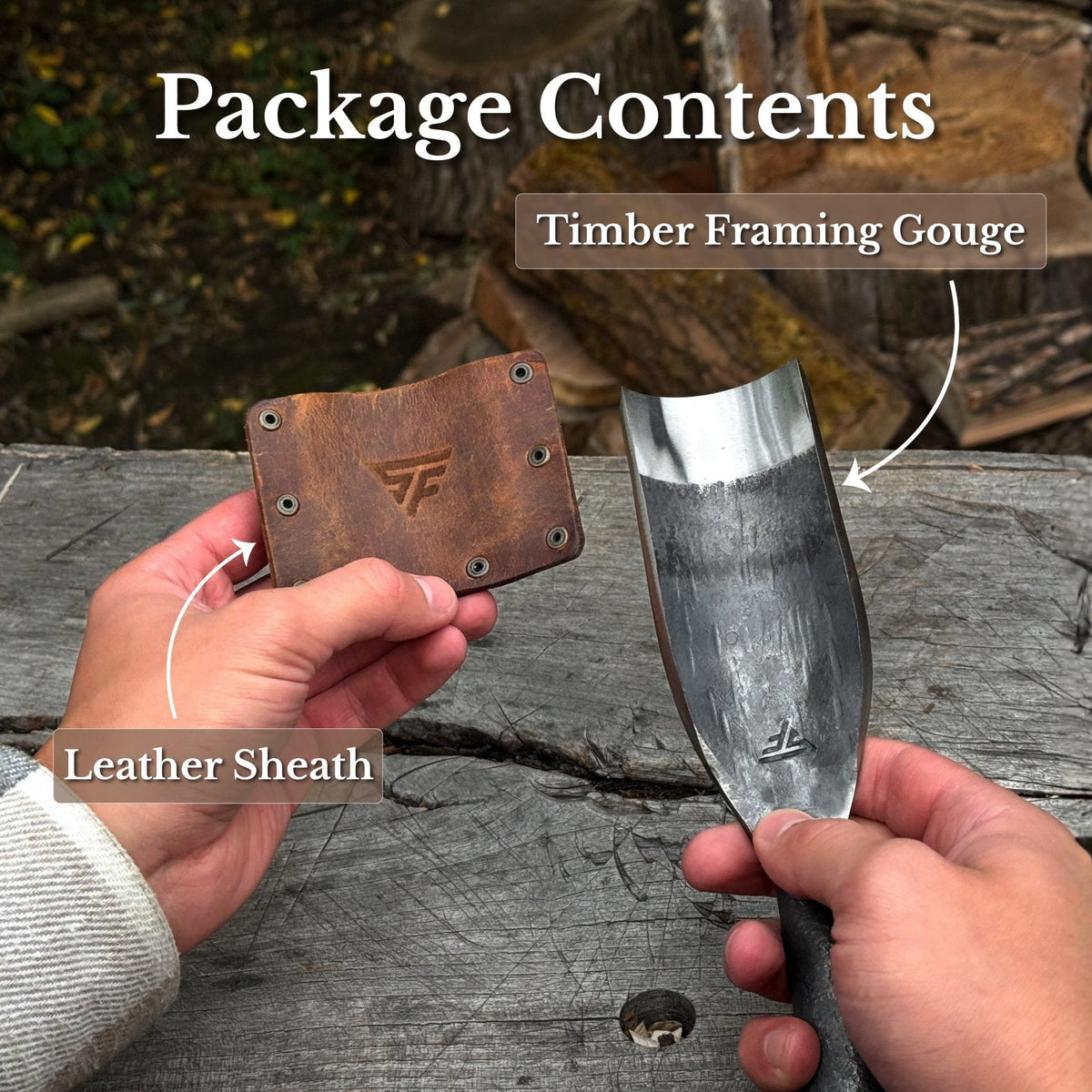 Timber Framing Rounded Chisel, 20 - 100 mm (0.8 - 3.9 inches)