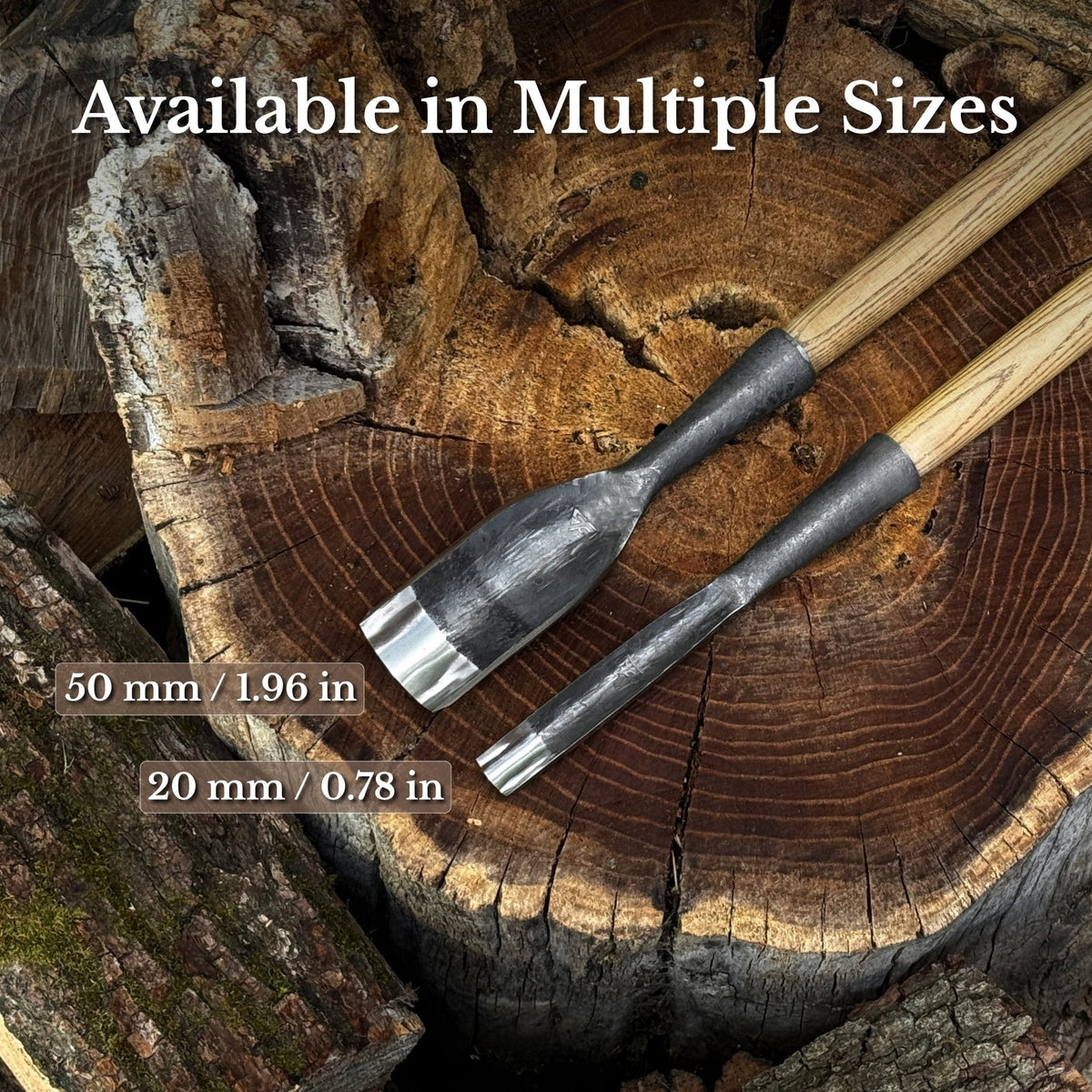 Timber Framing Rounded Chisel, 20 - 100 mm (0.8 - 3.9 inches)