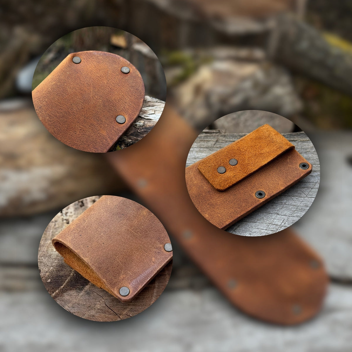 Universal Leather Sheath for Knives by Sharky Forged Steel Tools - Relic & Reel