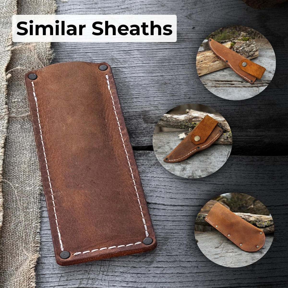 Universal Leather Sheath for Small Knives - leather sheath for outdoor fixed blade knife | Relic & Reel