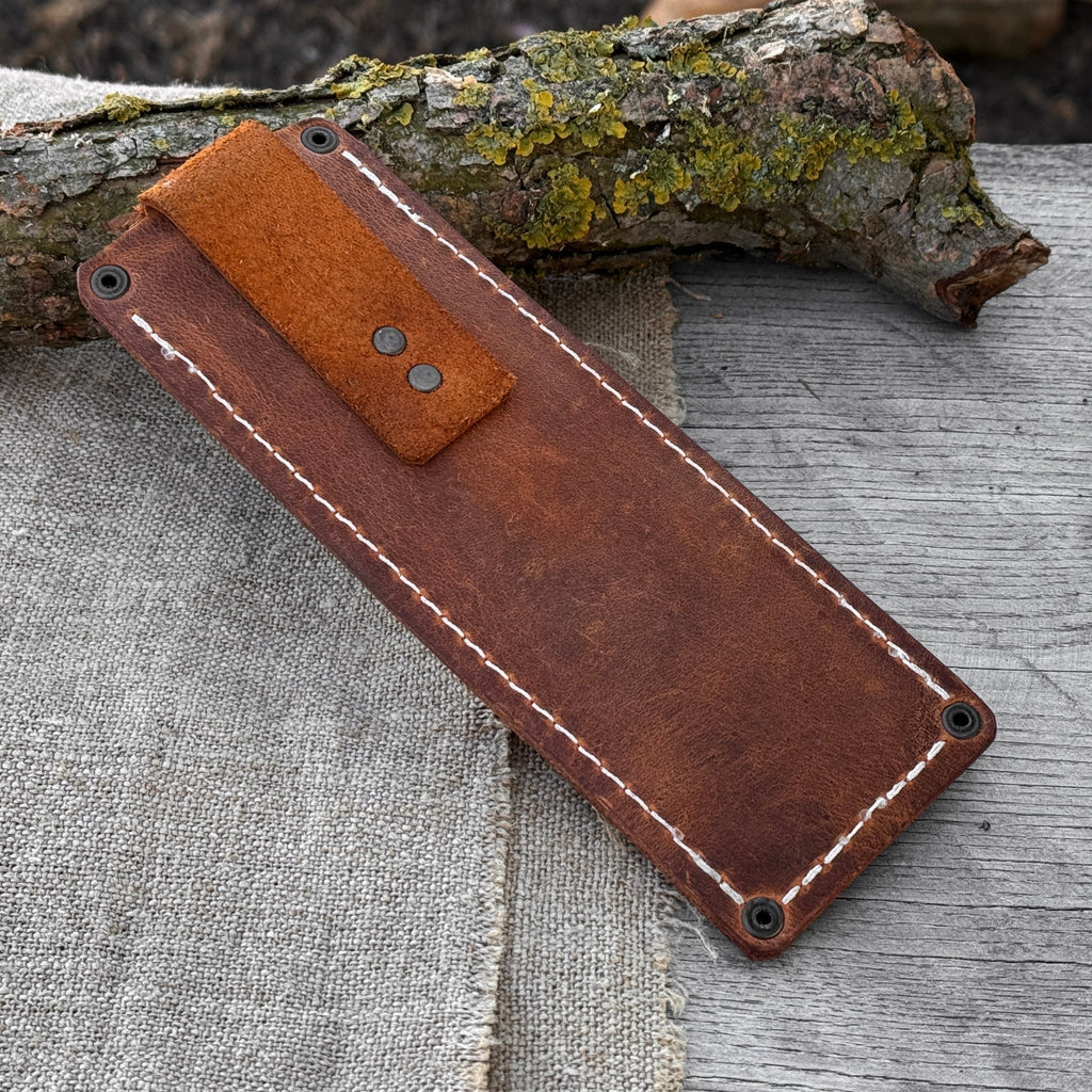Universal Leather Sheath for Small Knives - Sharky Forged Steel Tools | Relic & Reel