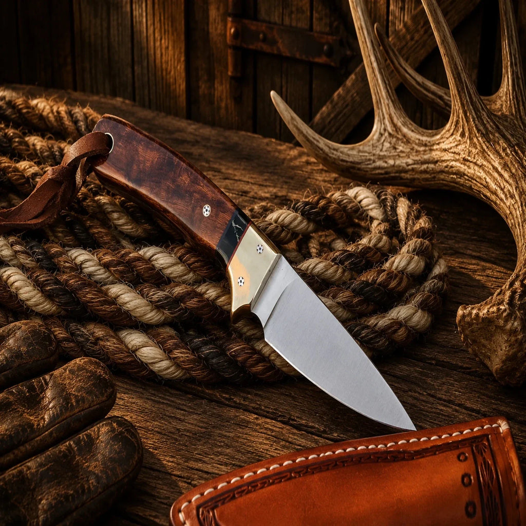 Vatalero Frontier Buckaroo Knife – D2 Steel & Rosewood Handle