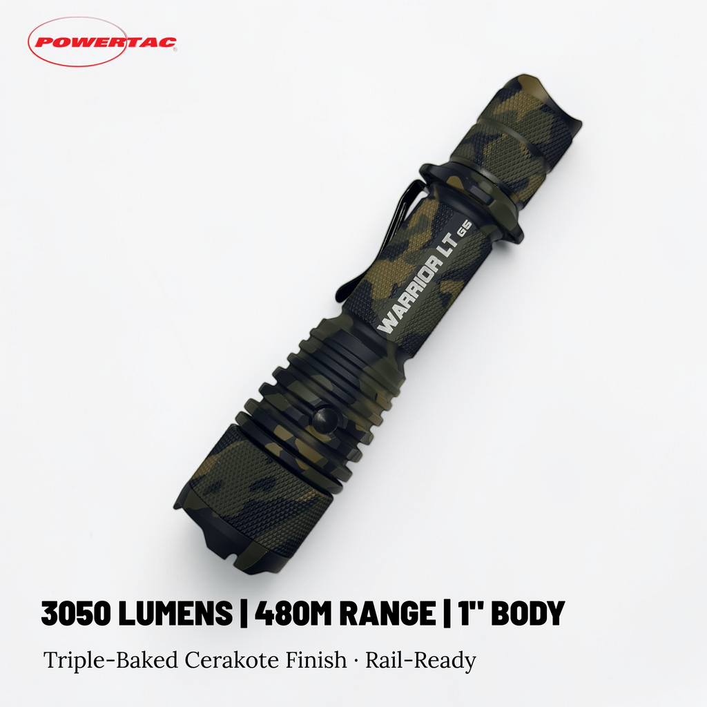 Warrior GEN5 LT-(Long Throw) - 3050 Lumen   480 Meter   Tactical Flashlight
