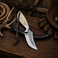 Handmade Western Knife – Rasp Steel Blade & Camel Bone Handle