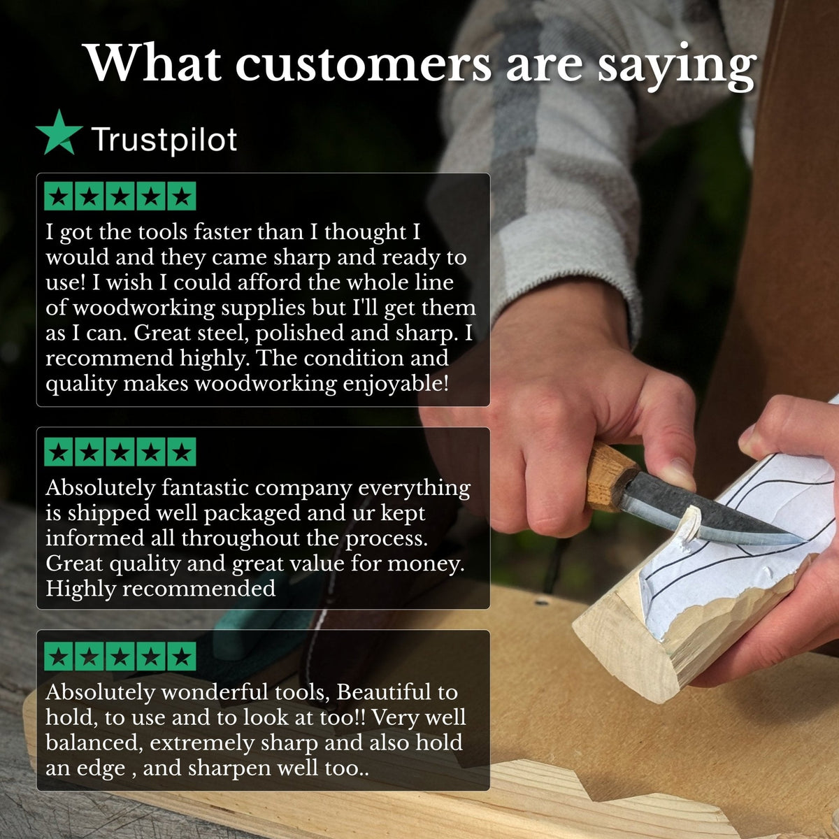 Customer reviews for Sharky Forged Steel Tools woodworking knives | Relic & Reel