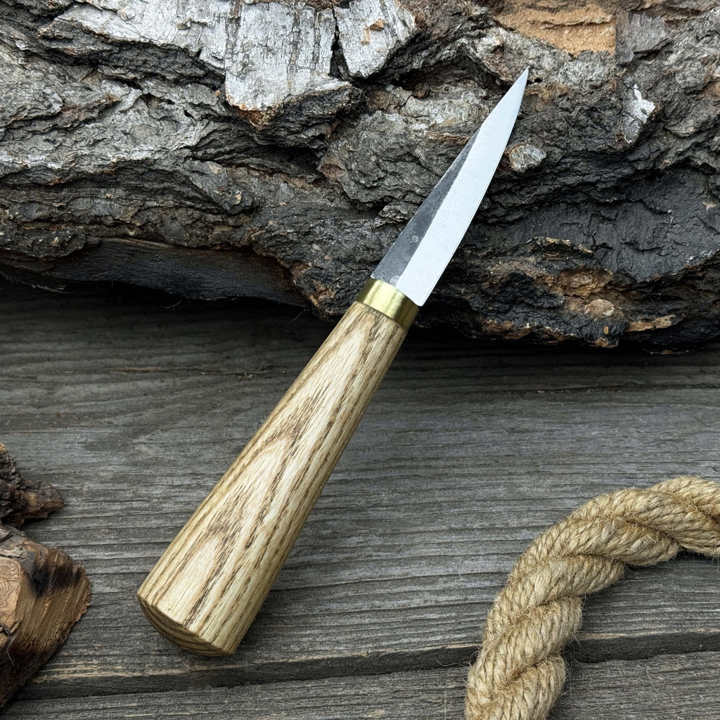 Whittling Sloyd Knife with Leather Sheath, 7.5 cm (2.95 inches)