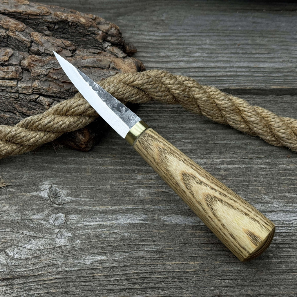 Whittling Sloyd Knife with Leather Sheath, 7.5 cm (2.95 inches)