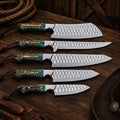 Wild Frontier Chef Knife Set – D2 Steel Pine Cone Resin Handles