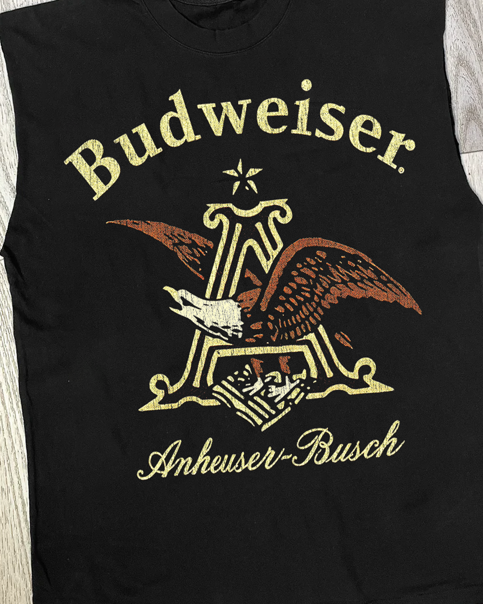 Budweiser Black Cut Off T-Shirt