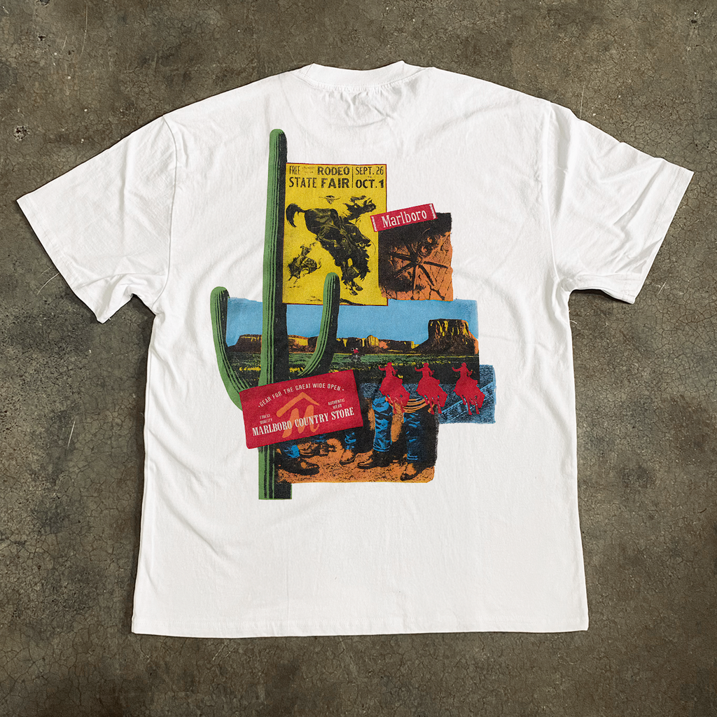 'Rodeo State Fair' Vintage Faded Heavy White Tee