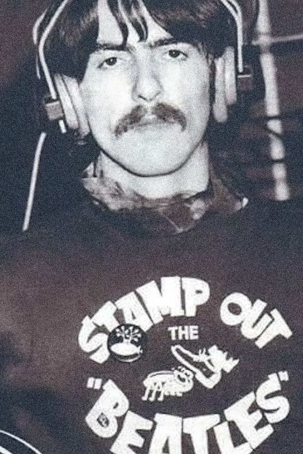 60s 'Stamp Out the Beatles' Black Crewneck Vintage Print
